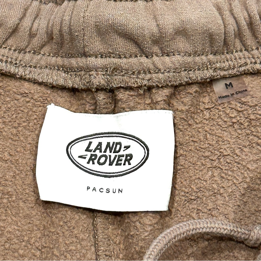 Land Rover X PacSun Taupe Fleece Jogger Sweatpants Embroidered Logo Unisex M - Picture 7 of 16